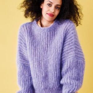 Strikkeopskrift på bred patentsweater