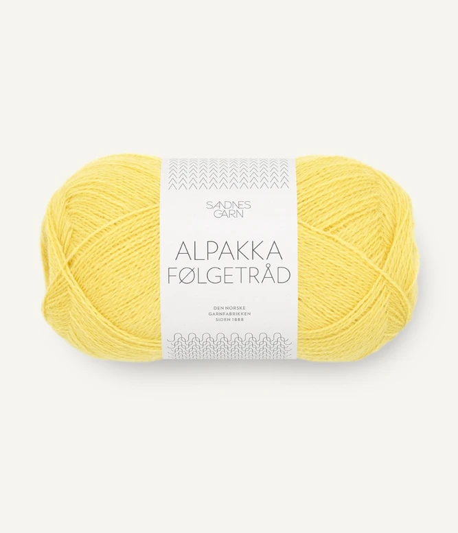 Garn Alpakka Følgetråd 9004 Lemon