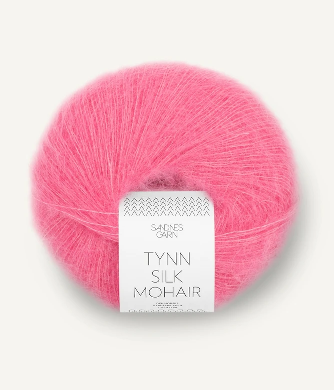 Mohair Tynn Silk Mohair 4315 Bubblegum Pink