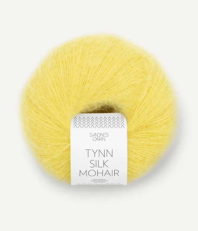 Mohairgarn Tynn Silk Mohair 9004 Lemon